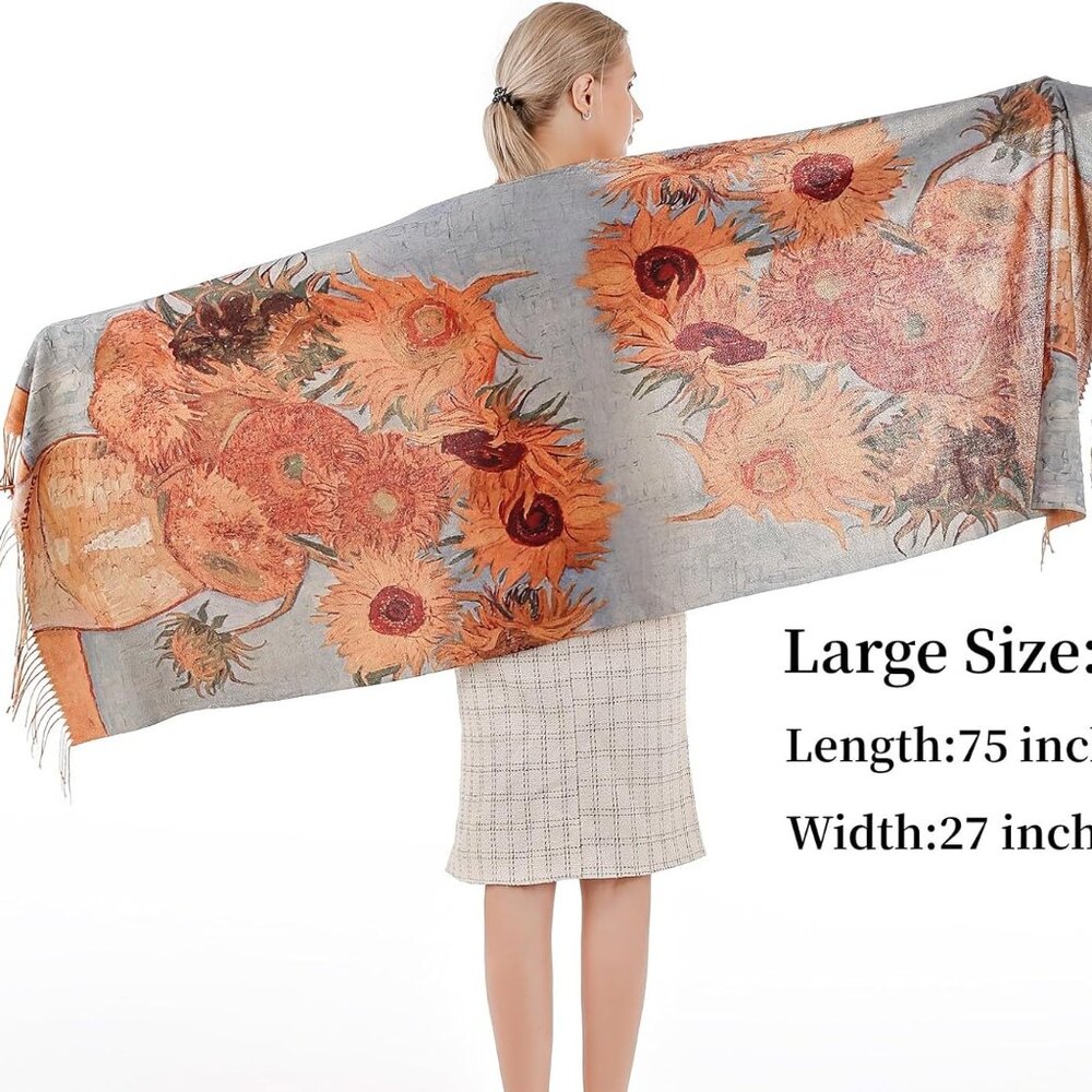 Scarf Shawl Wraps for Women Pashmina Soft Cashmere Scarf Printed Large Blanket S - Picture 4 of 7